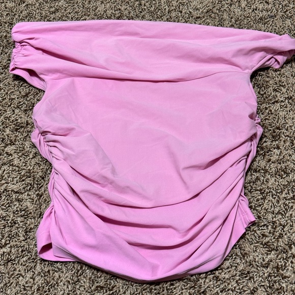 Zara Ruched Asymmetrical Top - Picture 3 of 3